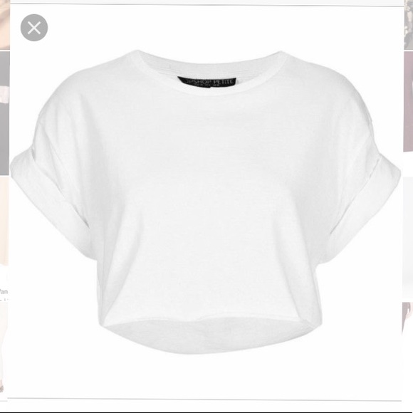 Topshop Tops - Topshop Cropped White Tee